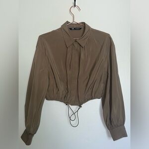 ZARA - olive green - button up